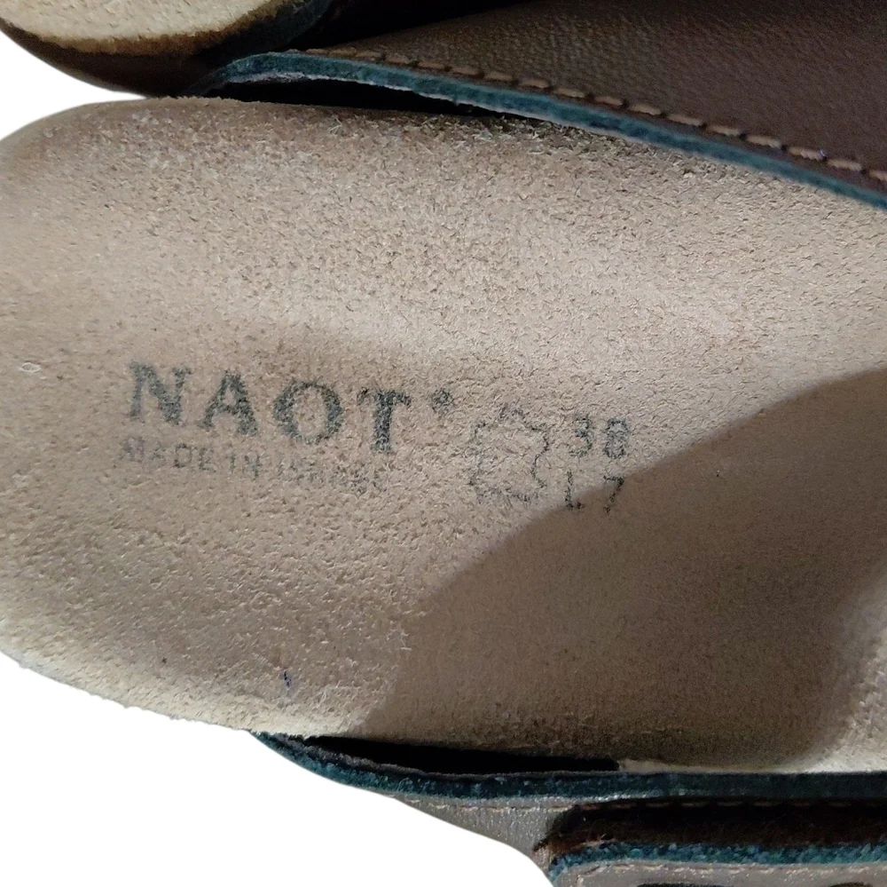 NAOT Bronze Leather Heeled Sandals Women's Size 7